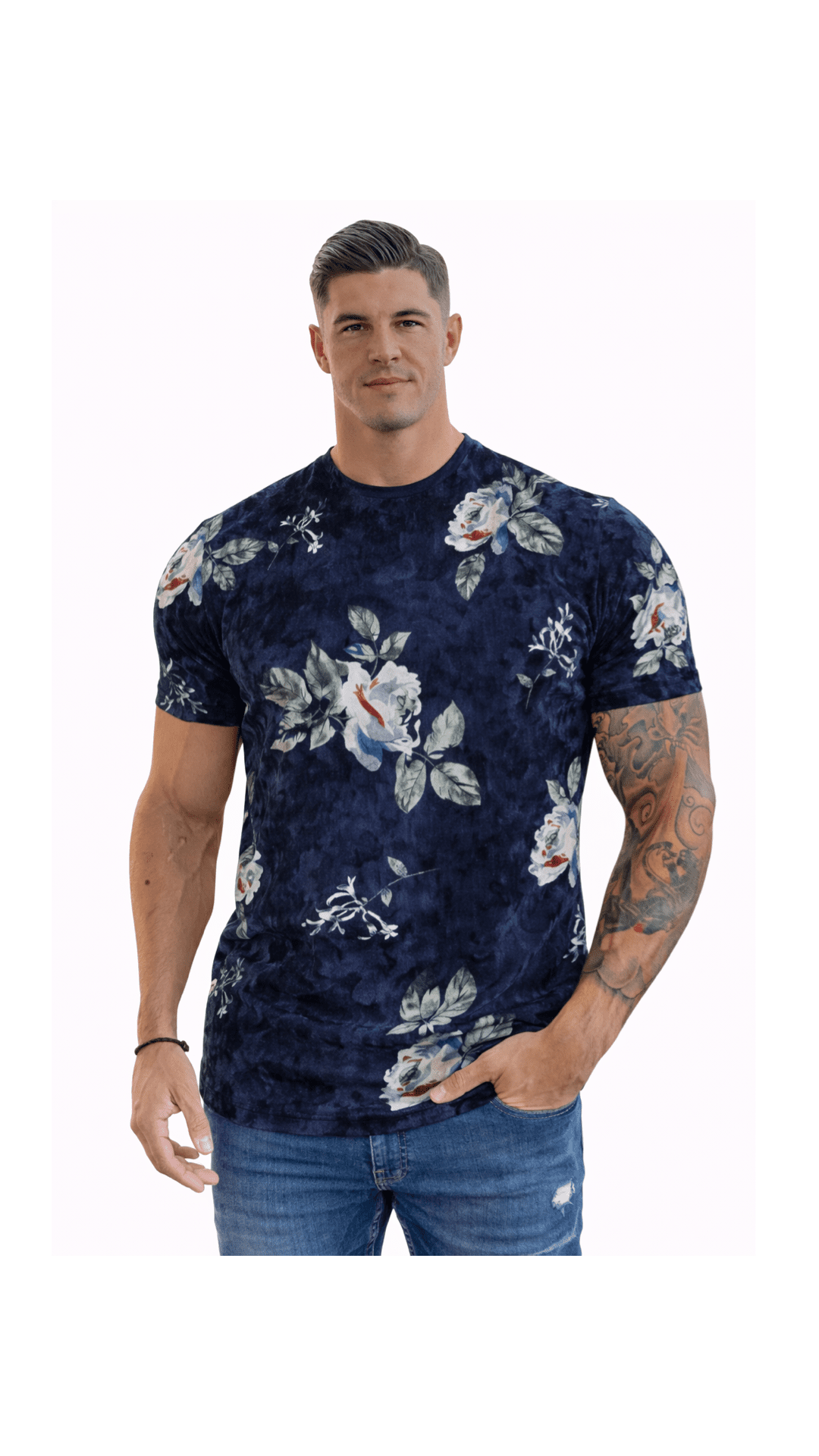 KoAzo 56 - Velvet T-shirt for Men - Sarman Fashion - Wholesale Clothing Fashion Brand for Men from Canada