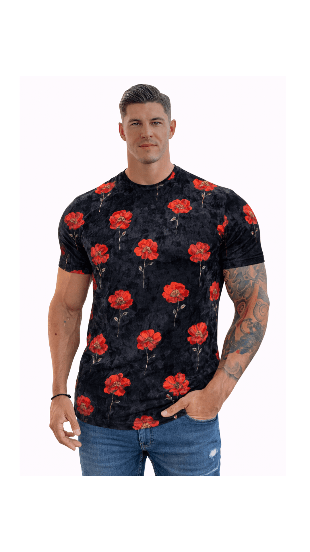 KoAzo 58 - Velvet T-shirt for Men - Sarman Fashion - Wholesale Clothing Fashion Brand for Men from Canada