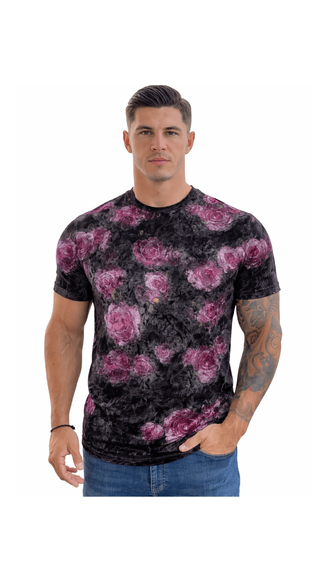 KoAzo 6 - Velvet T-shirt for Men - Sarman Fashion - Wholesale Clothing Fashion Brand for Men from Canada
