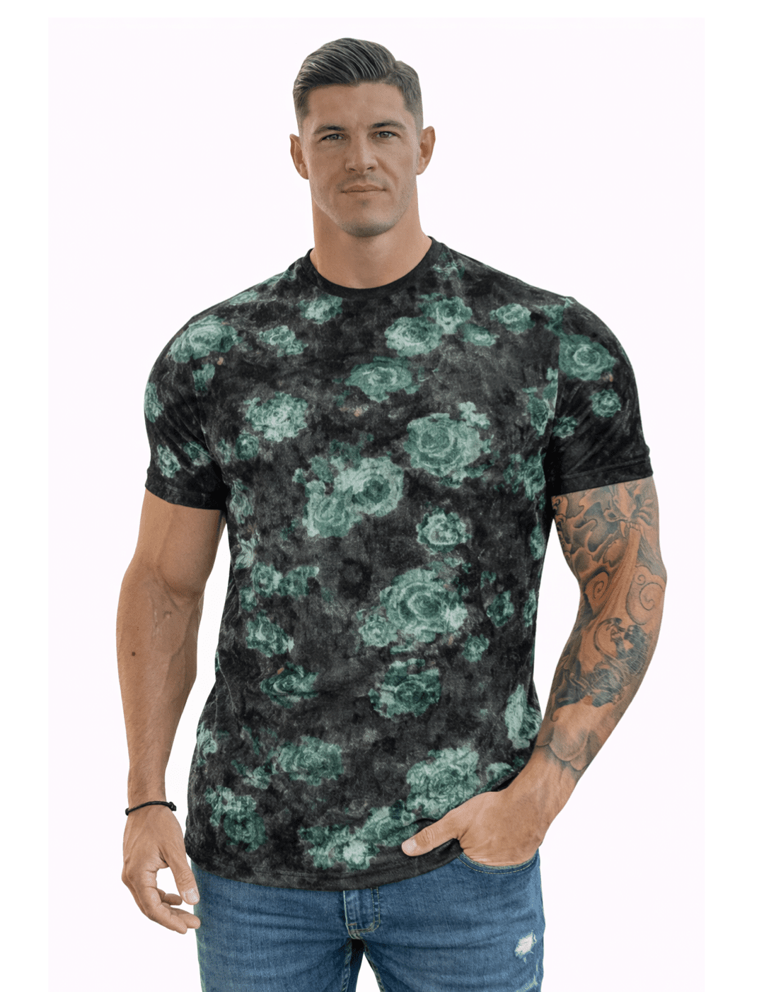 KoAzo 62 - Velvet T-shirt for Men - Sarman Fashion - Wholesale Clothing Fashion Brand for Men from Canada