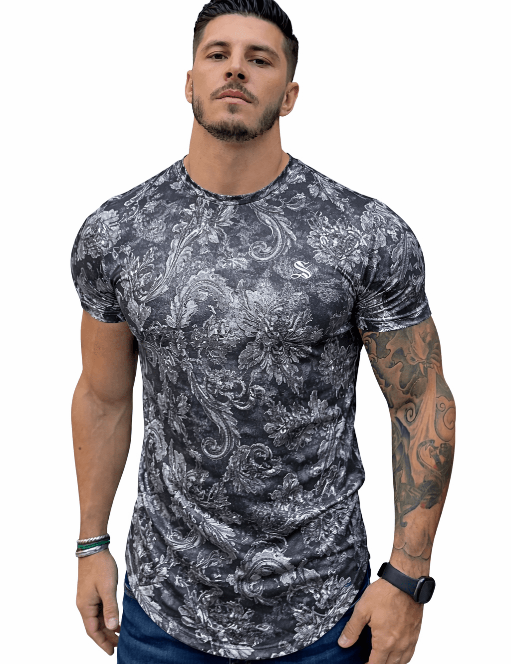 KoAzo 70 - Velvet T-shirt for Men - Sarman Fashion - Wholesale Clothing Fashion Brand for Men from Canada