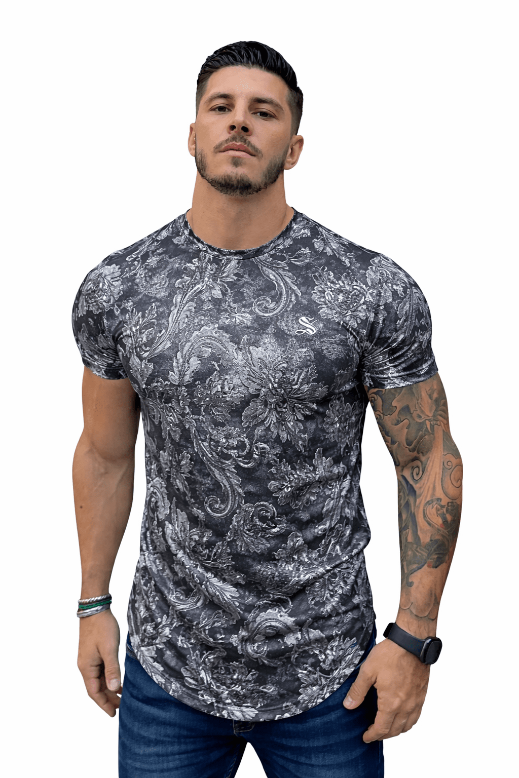 KoAzo 70 - Velvet T-shirt for Men - Sarman Fashion - Wholesale Clothing Fashion Brand for Men from Canada