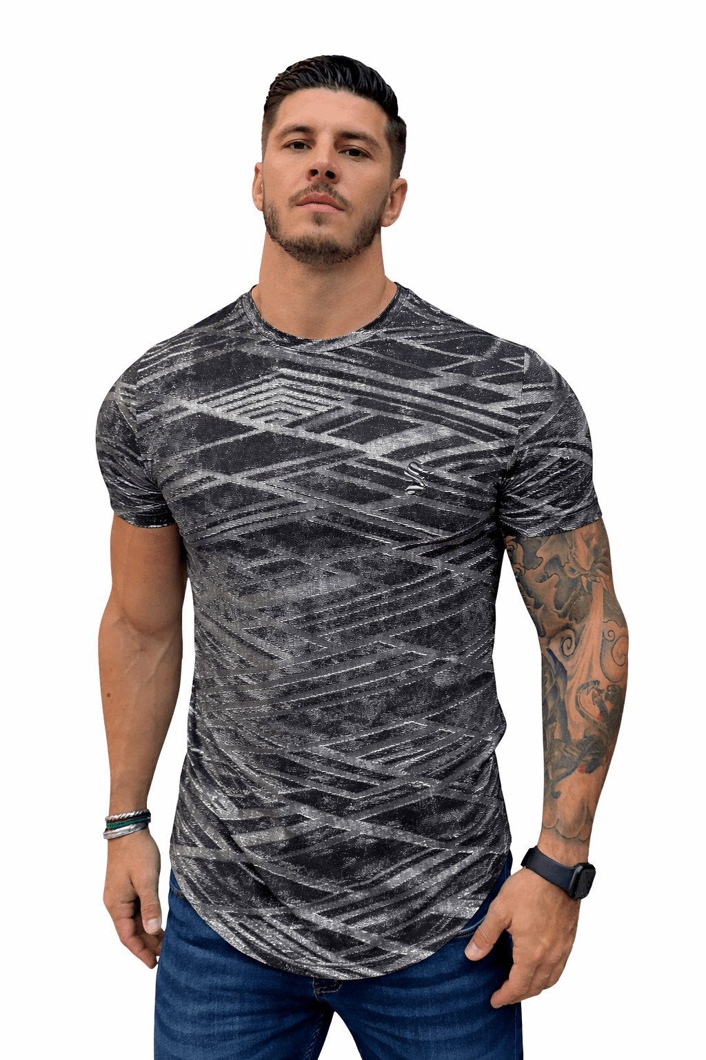 KoAzo 71 - Velvet T-shirt for Men - Sarman Fashion - Wholesale Clothing Fashion Brand for Men from Canada
