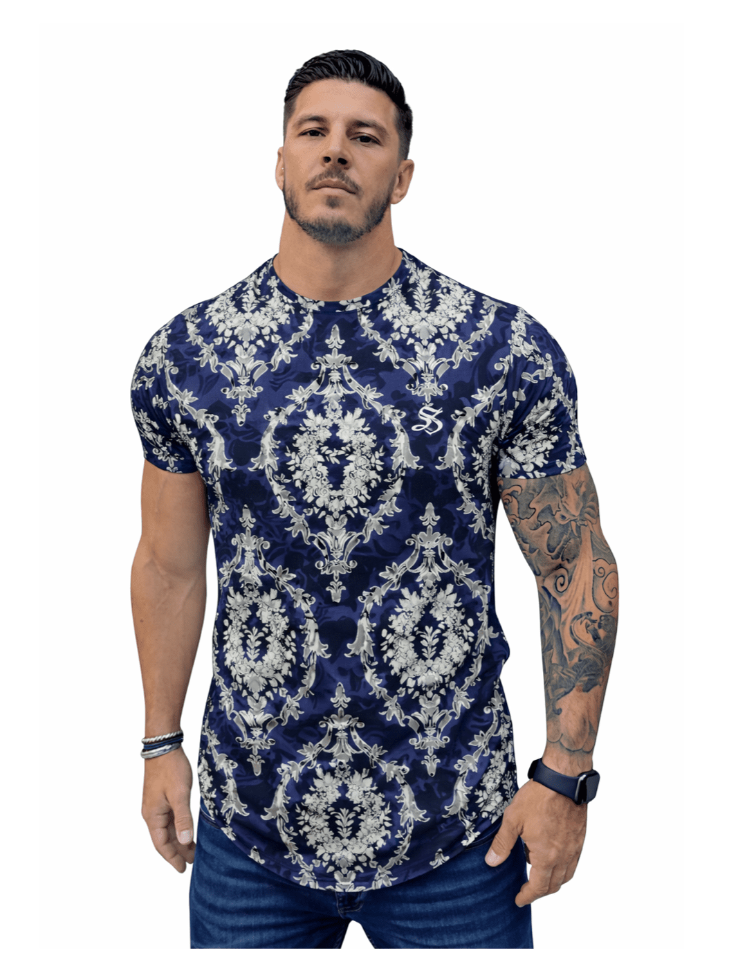 KoAzo 72 - Velvet T-shirt for Men - Sarman Fashion - Wholesale Clothing Fashion Brand for Men from Canada