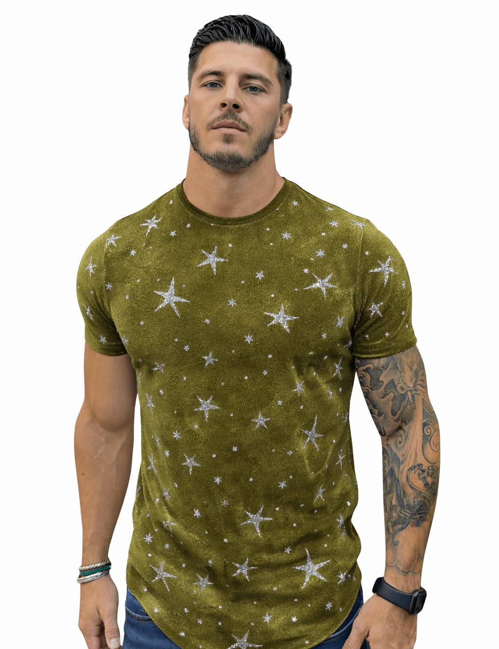 KoAzo 77 - Velvet T-shirt for Men - Sarman Fashion - Wholesale Clothing Fashion Brand for Men from Canada