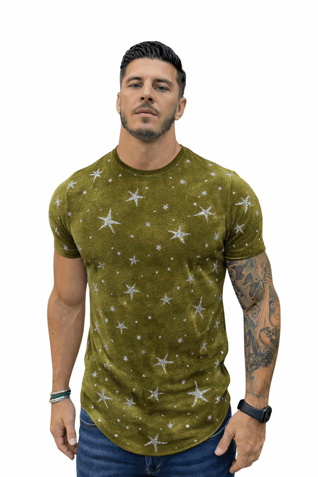 KoAzo 77 - Velvet T-shirt for Men - Sarman Fashion - Wholesale Clothing Fashion Brand for Men from Canada