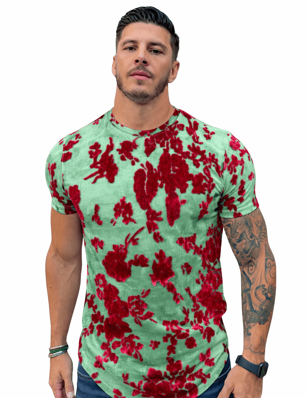 KoAzo 79 - Velvet T-shirt for Men - Sarman Fashion - Wholesale Clothing Fashion Brand for Men from Canada