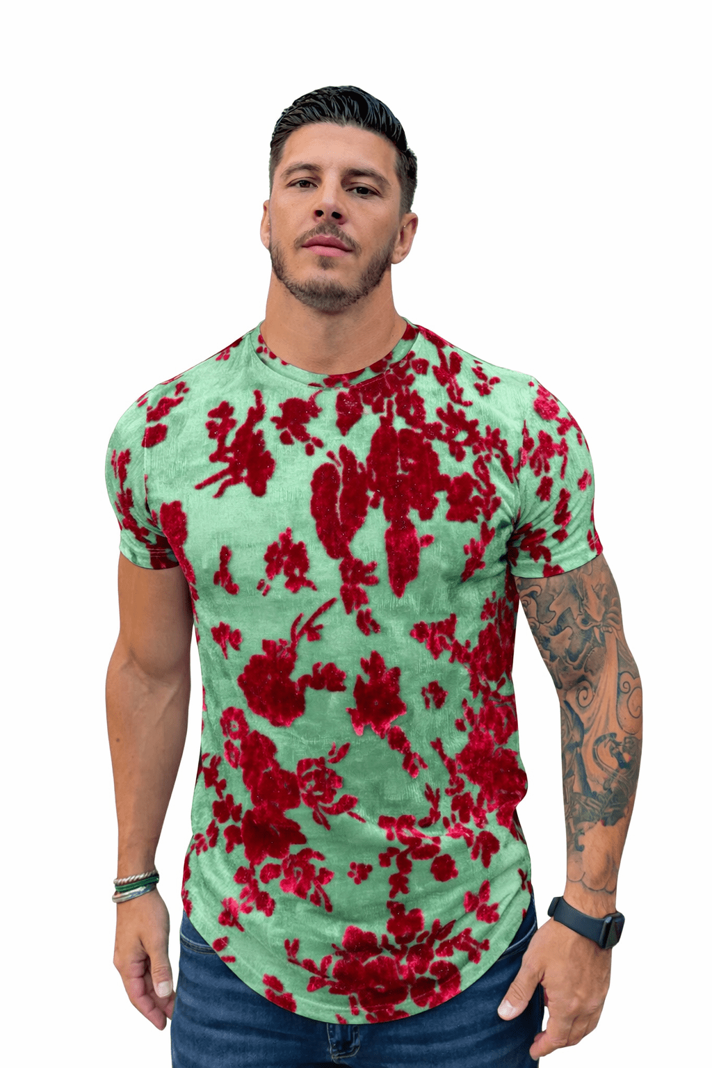KoAzo 79 - Velvet T-shirt for Men - Sarman Fashion - Wholesale Clothing Fashion Brand for Men from Canada