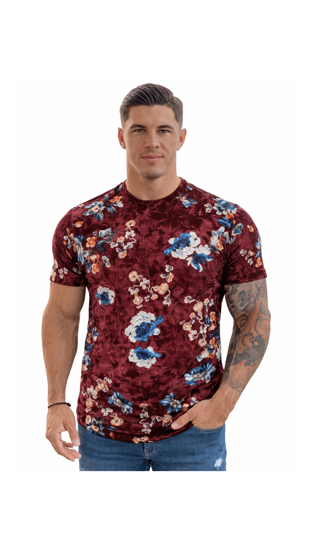 KoAzo 8 - Velvet T-shirt for Men - Sarman Fashion - Wholesale Clothing Fashion Brand for Men from Canada