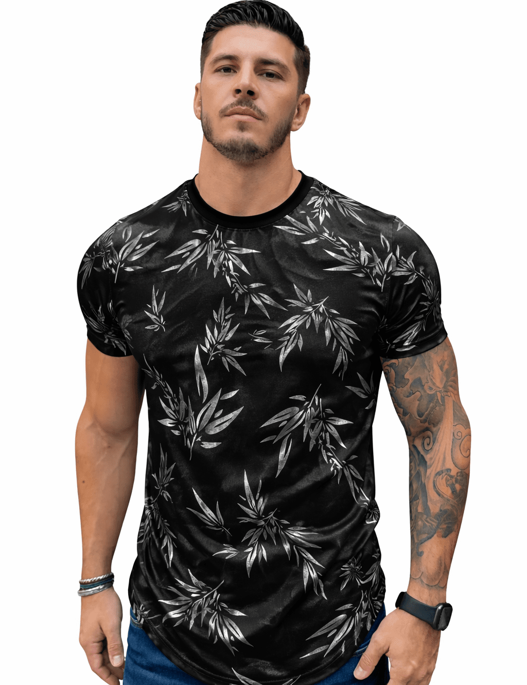 KoAzo 80 - Velvet T-shirt for Men - Sarman Fashion - Wholesale Clothing Fashion Brand for Men from Canada