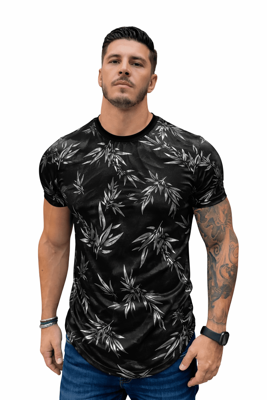 KoAzo 80 - Velvet T-shirt for Men - Sarman Fashion - Wholesale Clothing Fashion Brand for Men from Canada