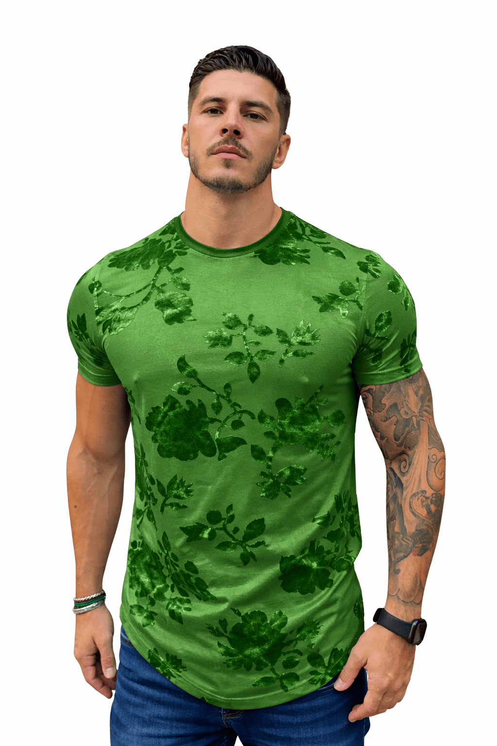 KoAzo 81 - Velvet T-shirt for Men - Sarman Fashion - Wholesale Clothing Fashion Brand for Men from Canada