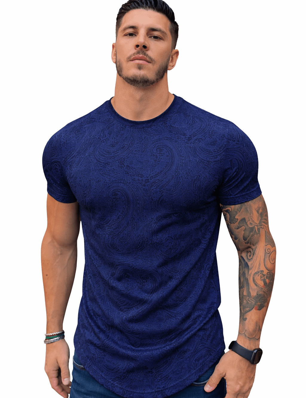KoAzo 83 - Velvet T-shirt for Men - Sarman Fashion - Wholesale Clothing Fashion Brand for Men from Canada