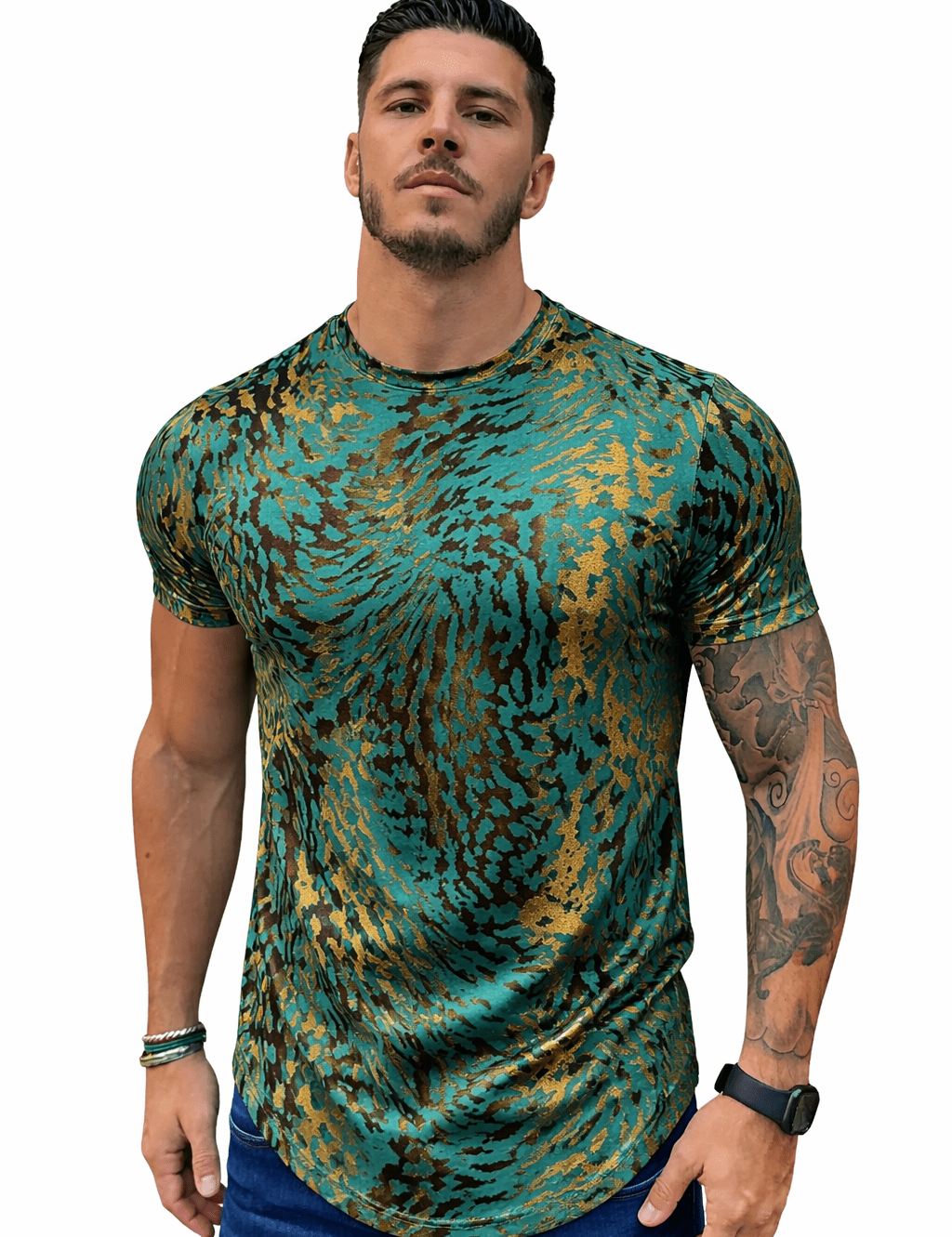 KoAzo 85 - Velvet T-shirt for Men - Sarman Fashion - Wholesale Clothing Fashion Brand for Men from Canada