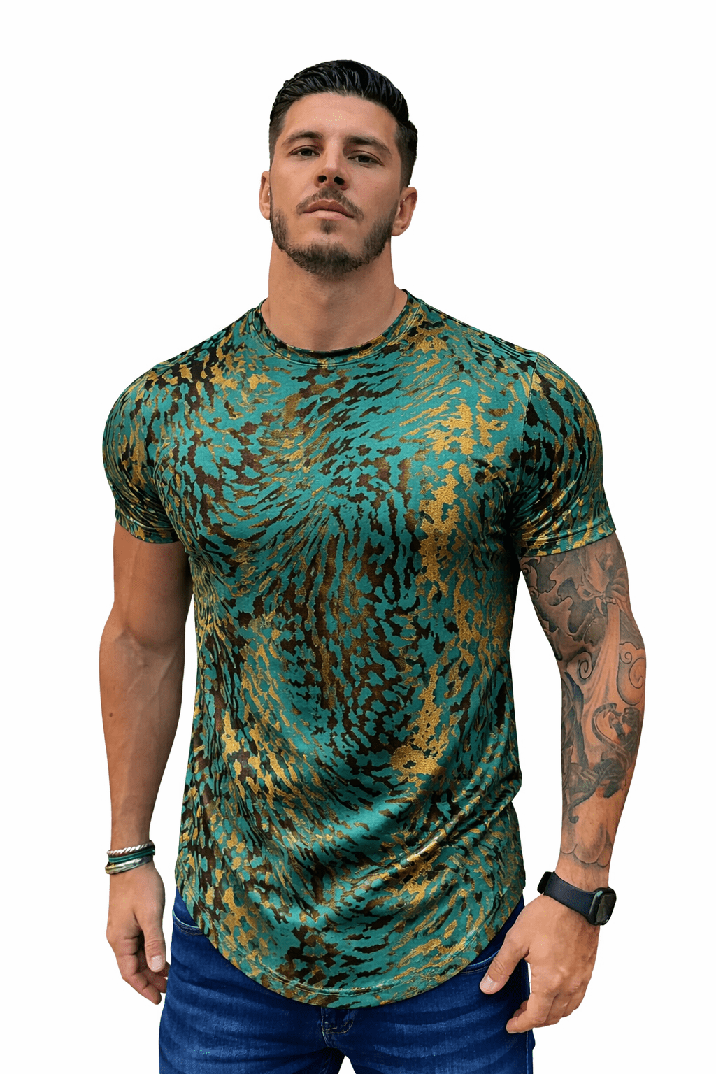 KoAzo 85 - Velvet T-shirt for Men - Sarman Fashion - Wholesale Clothing Fashion Brand for Men from Canada