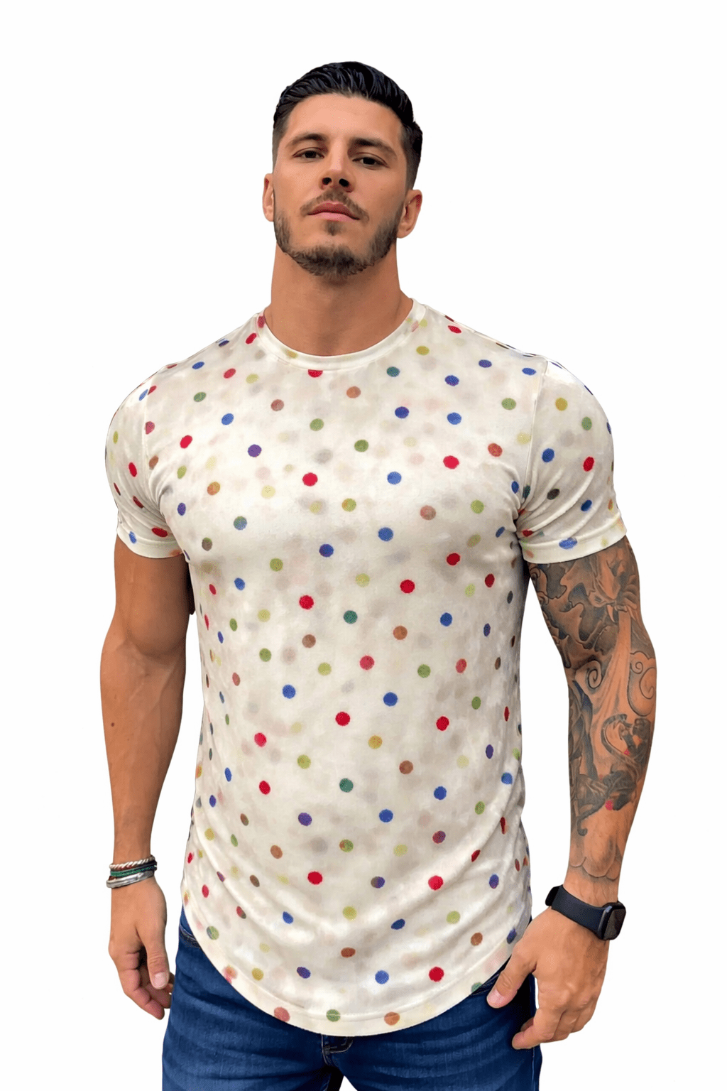 KoAzo 87 - Velvet T-shirt for Men - Sarman Fashion - Wholesale Clothing Fashion Brand for Men from Canada