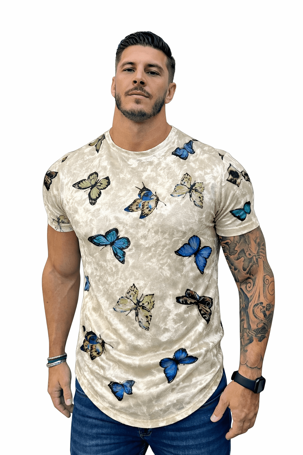 KoAzo 88 - Velvet T-shirt for Men - Sarman Fashion - Wholesale Clothing Fashion Brand for Men from Canada