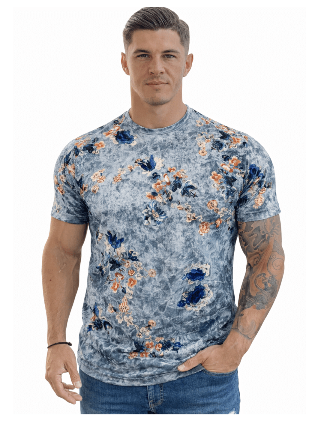 KoAzo 9 - Velvet T-shirt for Men - Sarman Fashion - Wholesale Clothing Fashion Brand for Men from Canada