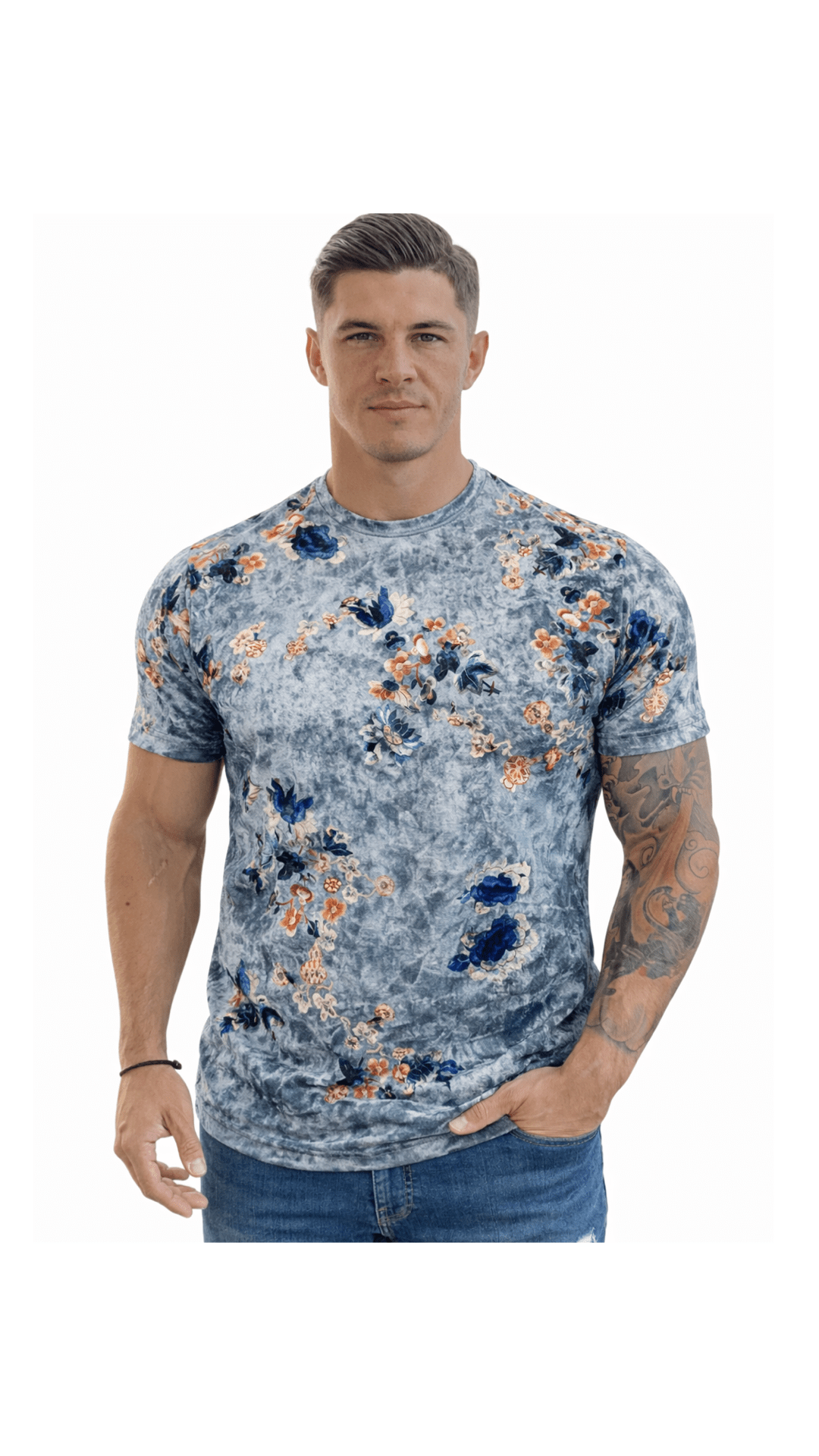 KoAzo 9 - Velvet T-shirt for Men - Sarman Fashion - Wholesale Clothing Fashion Brand for Men from Canada
