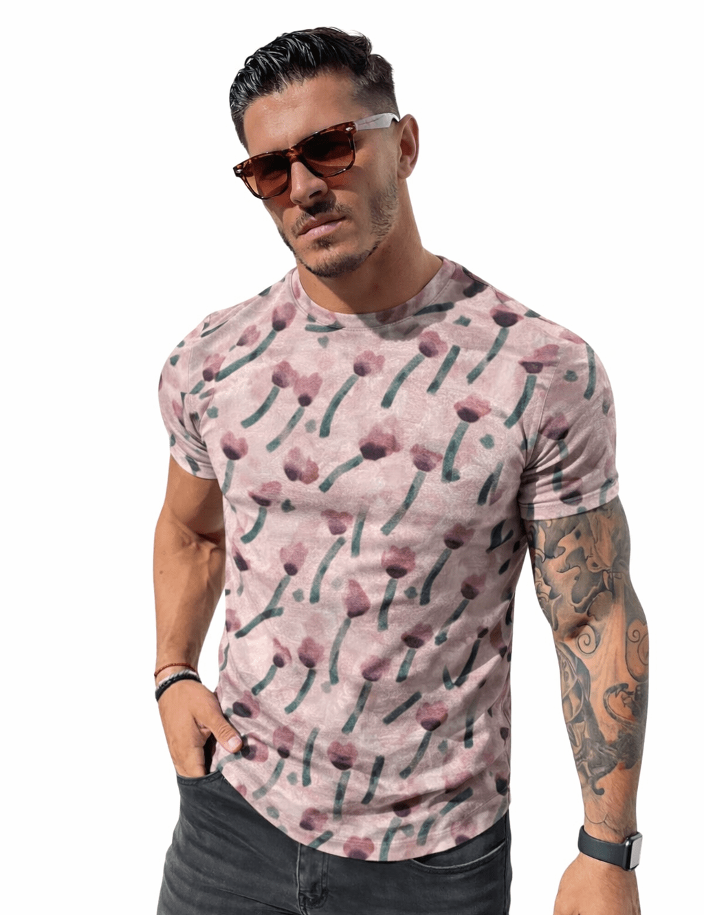 KoAzo 93 - Velvet T-shirt for Men - Sarman Fashion - Wholesale Clothing Fashion Brand for Men from Canada