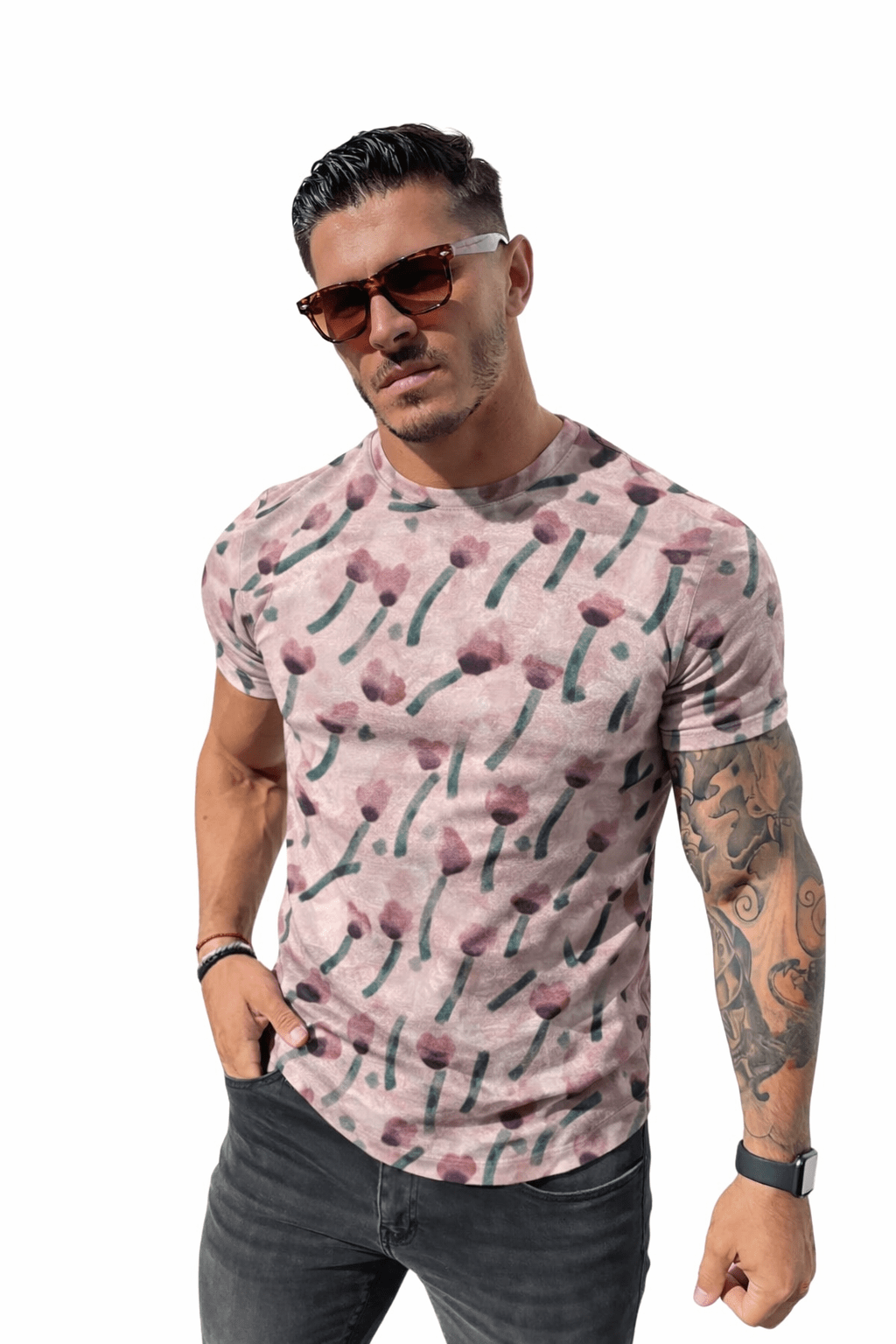 KoAzo 93 - Velvet T-shirt for Men - Sarman Fashion - Wholesale Clothing Fashion Brand for Men from Canada