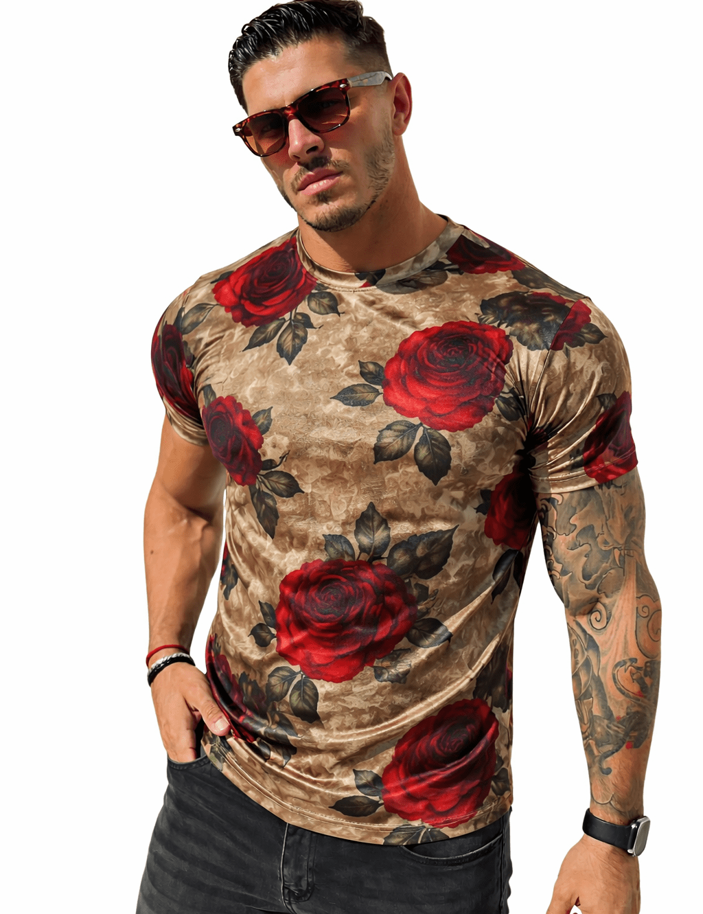 KoAzo 94 - Velvet T-shirt for Men - Sarman Fashion - Wholesale Clothing Fashion Brand for Men from Canada