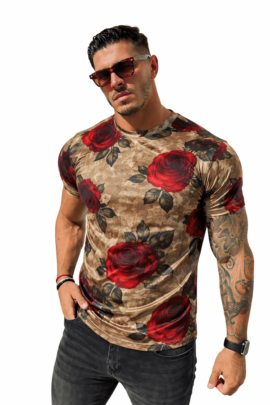 KoAzo 94 - Velvet T-shirt for Men - Sarman Fashion - Wholesale Clothing Fashion Brand for Men from Canada