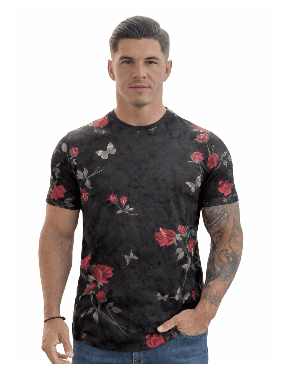 KoAzo - Velvet T-shirt for Men - Sarman Fashion - Wholesale Clothing Fashion Brand for Men from Canada