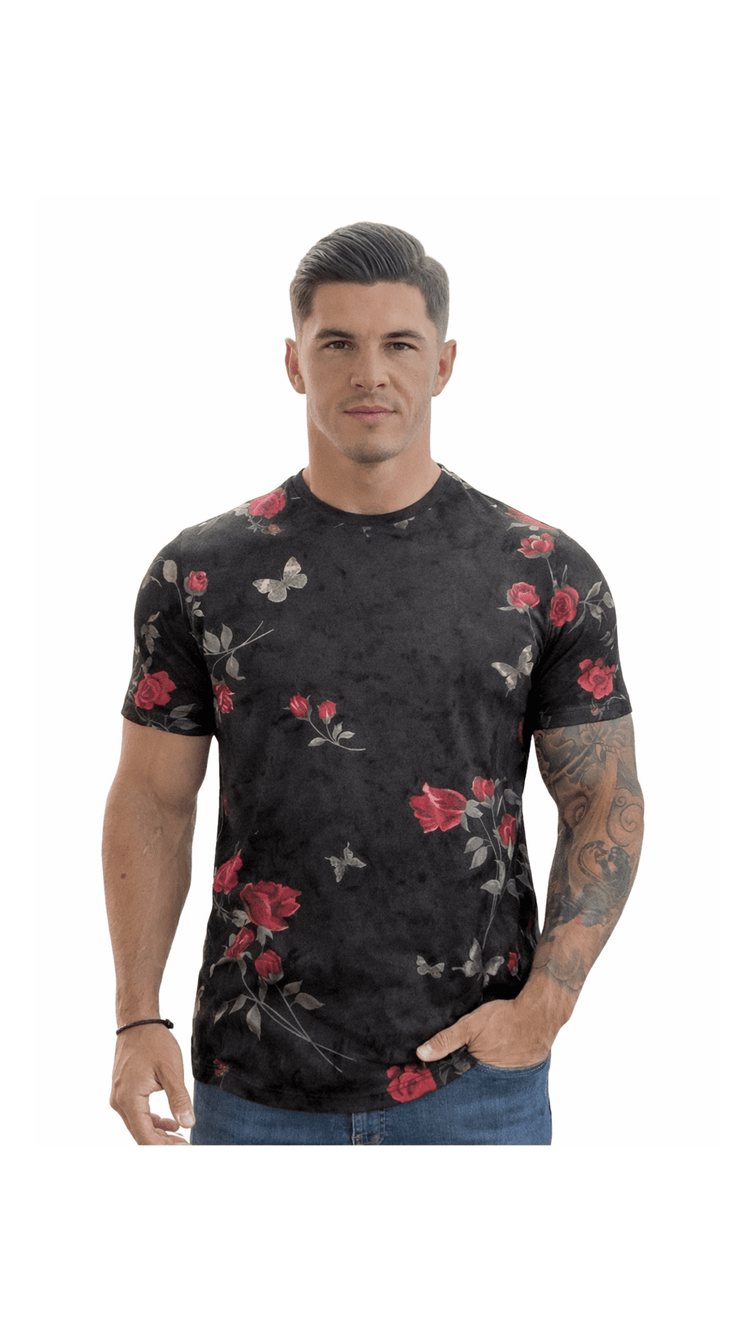 KoAzo - Velvet T-shirt for Men - Sarman Fashion - Wholesale Clothing Fashion Brand for Men from Canada