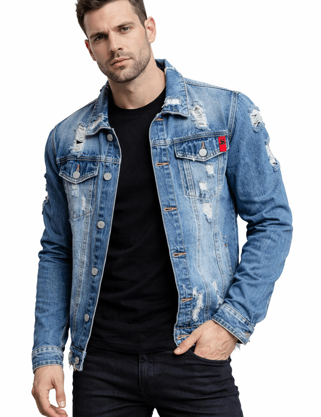 Kolodit - Long Sleeve Jeans Jacket for Men - Sarman Fashion - Wholesale Clothing Fashion Brand for Men from Canada