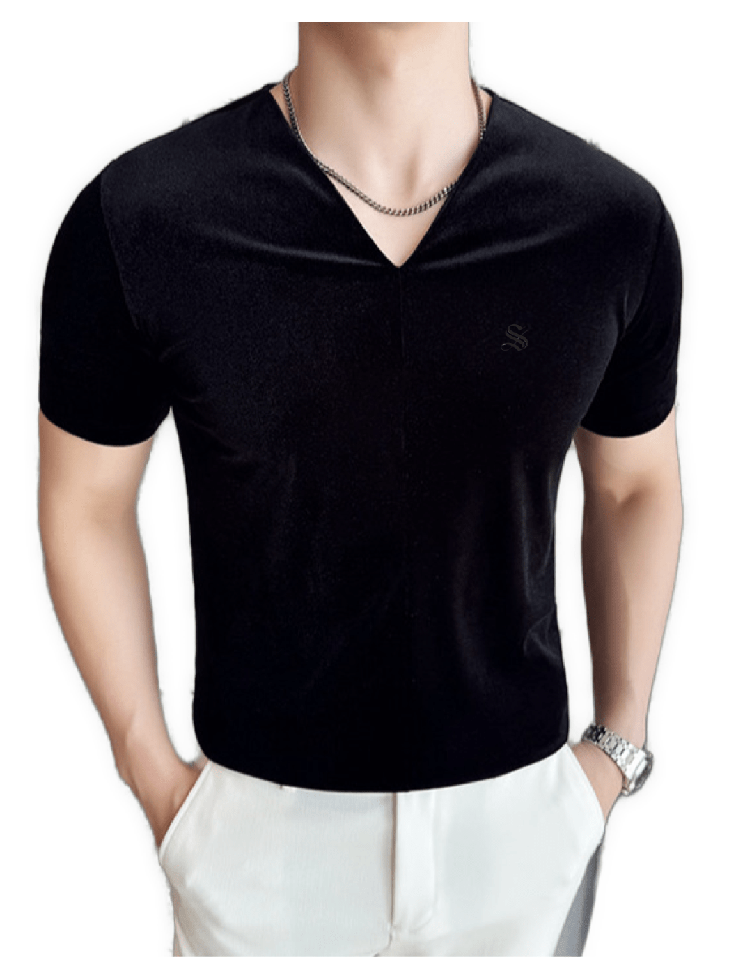 KOPS - V - Neck T-Shirt for Men - Sarman Fashion - Wholesale Clothing Fashion Brand for Men from Canada