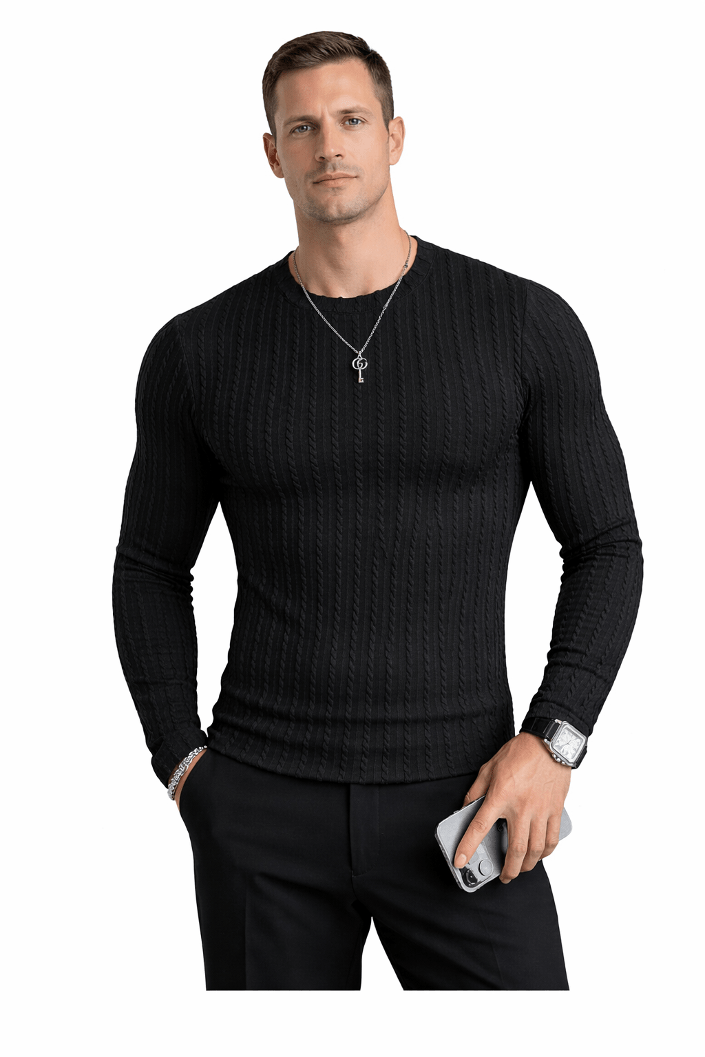 Krozomol - Long Sleeve Shirt for Men - Sarman Fashion - Wholesale Clothing Fashion Brand for Men from Canada