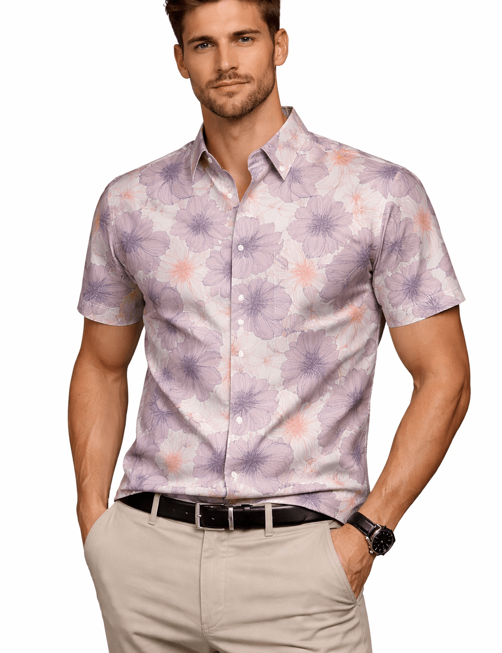 KSIX 3 - Short Sleeves Shirt for Men - Sarman Fashion - Wholesale Clothing Fashion Brand for Men from Canada