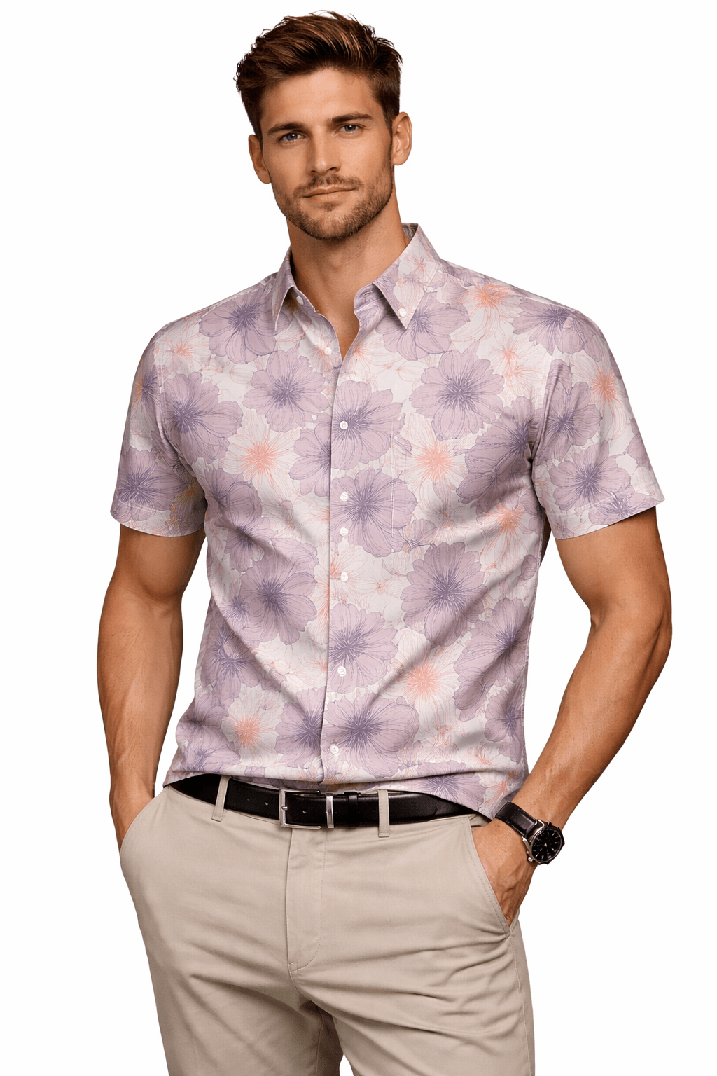 KSIX 3 - Short Sleeves Shirt for Men - Sarman Fashion - Wholesale Clothing Fashion Brand for Men from Canada