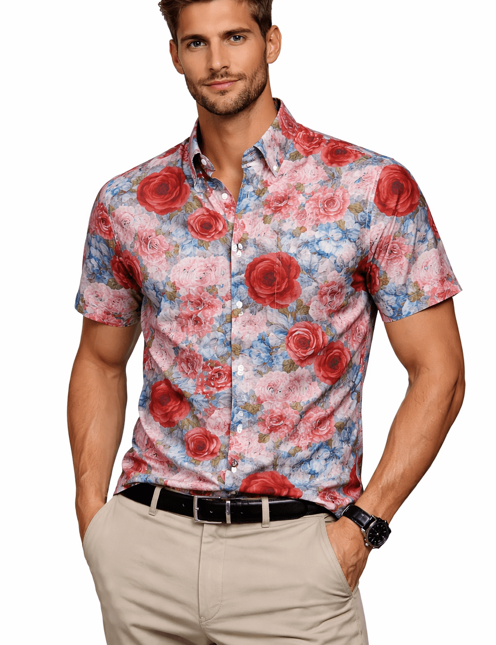 KSIX 4 - Short Sleeves Shirt for Men - Sarman Fashion - Wholesale Clothing Fashion Brand for Men from Canada