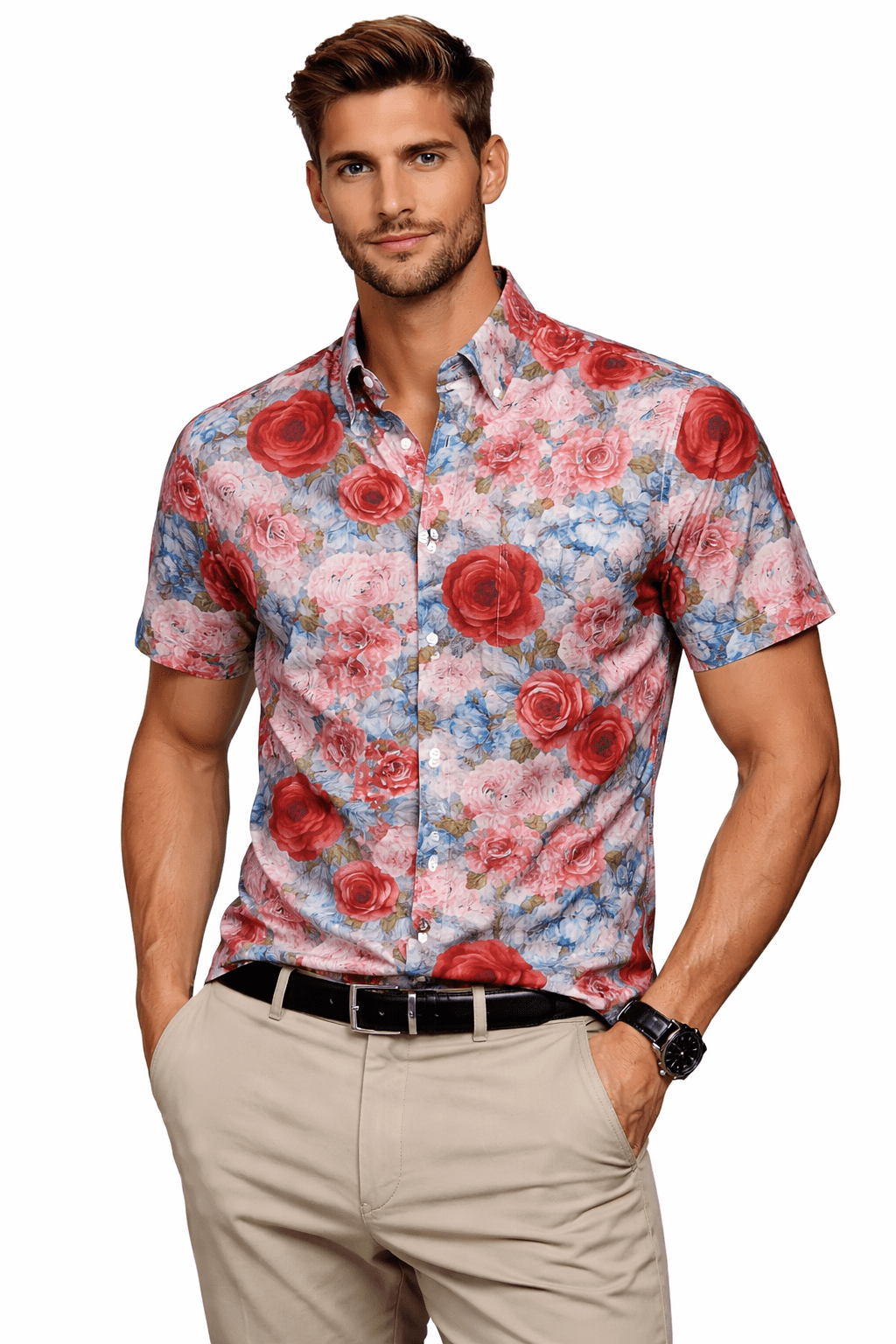 KSIX 4 - Short Sleeves Shirt for Men - Sarman Fashion - Wholesale Clothing Fashion Brand for Men from Canada