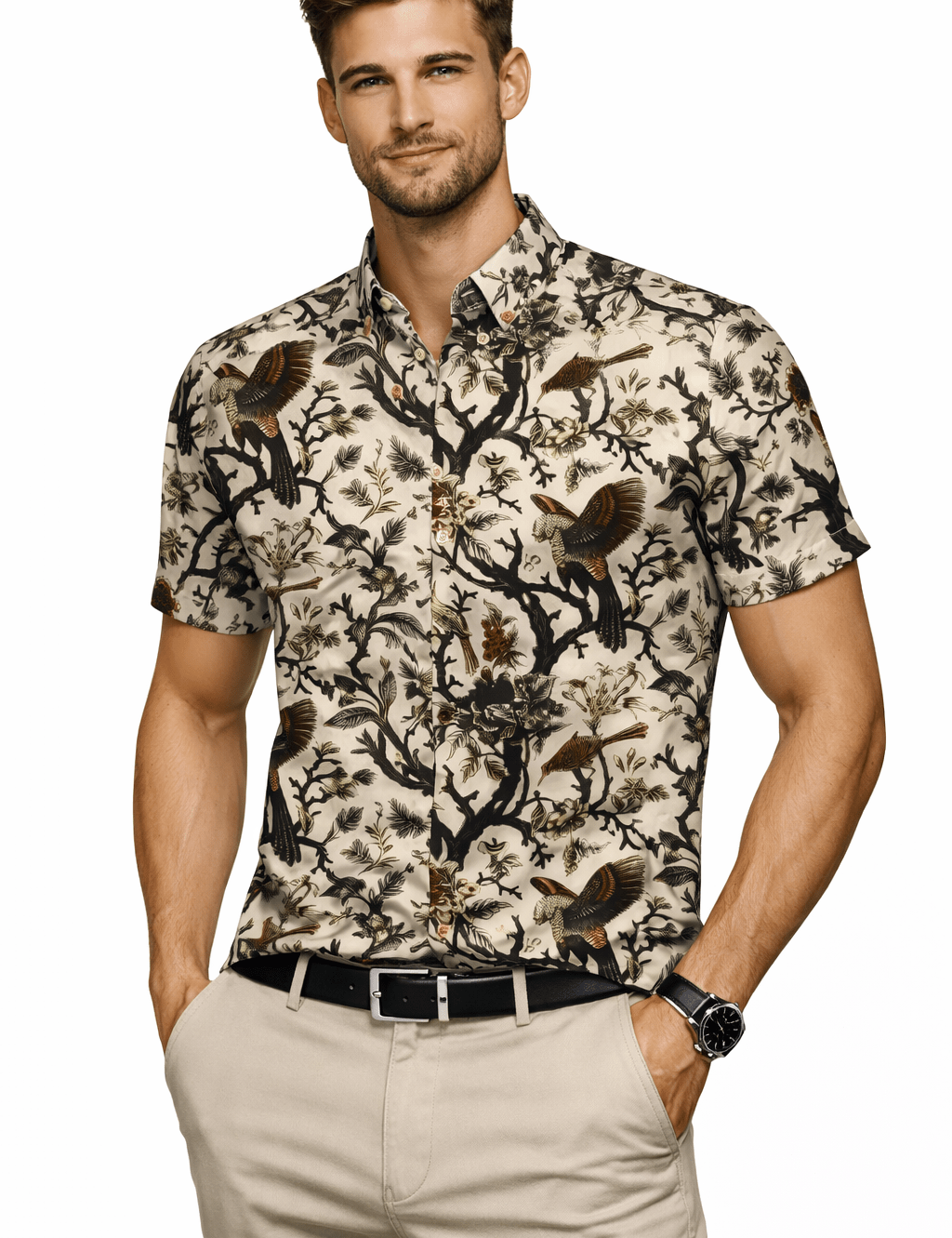KSIX 5 - Short Sleeves Shirt for Men - Sarman Fashion - Wholesale Clothing Fashion Brand for Men from Canada