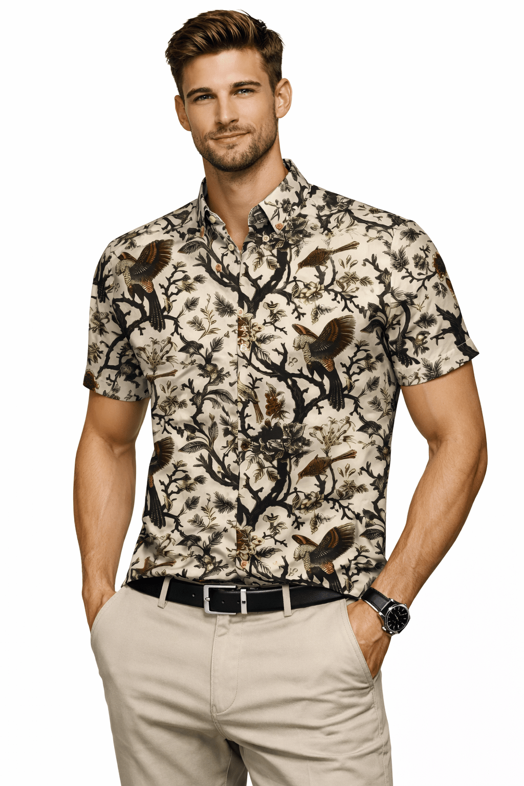 KSIX 5 - Short Sleeves Shirt for Men - Sarman Fashion - Wholesale Clothing Fashion Brand for Men from Canada