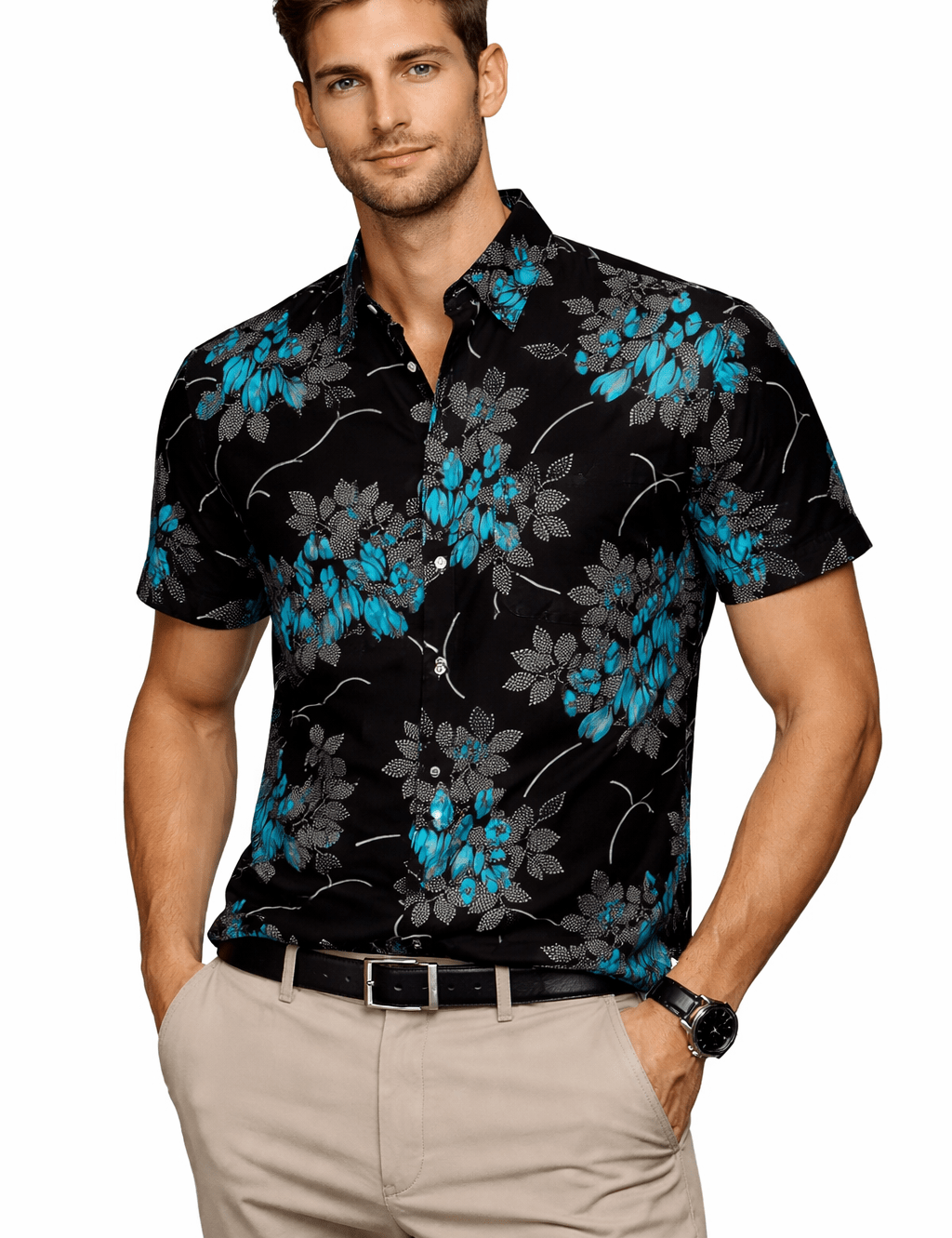 KSIX 6 - Short Sleeves Shirt for Men - Sarman Fashion - Wholesale Clothing Fashion Brand for Men from Canada