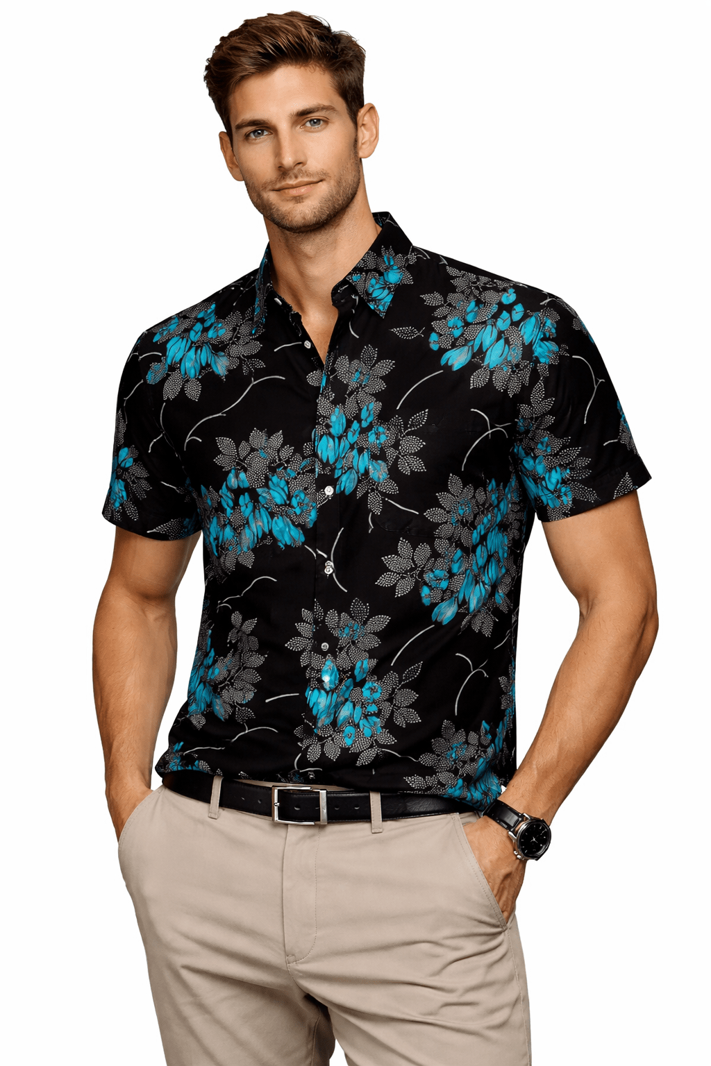 KSIX 6 - Short Sleeves Shirt for Men - Sarman Fashion - Wholesale Clothing Fashion Brand for Men from Canada