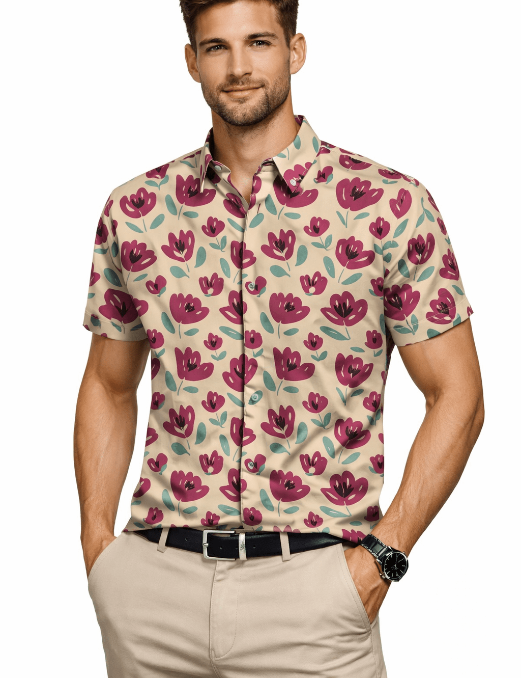 KSIX - Short Sleeves Shirt for Men - Sarman Fashion - Wholesale Clothing Fashion Brand for Men from Canada