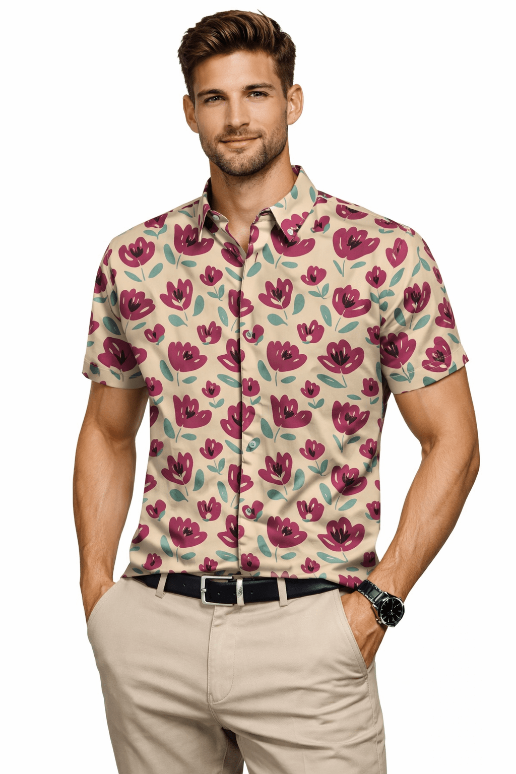 KSIX - Short Sleeves Shirt for Men - Sarman Fashion - Wholesale Clothing Fashion Brand for Men from Canada