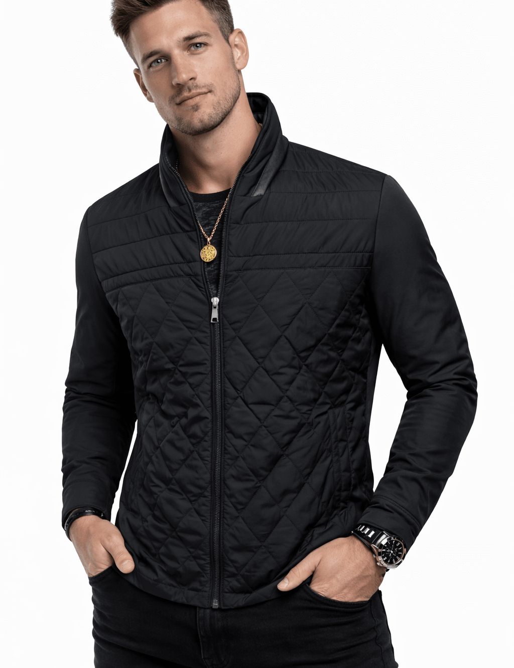 Kumalan - Long Sleeve Jacket for Men - Sarman Fashion - Wholesale Clothing Fashion Brand for Men from Canada