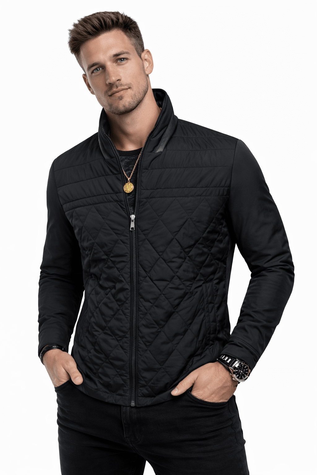 Kumalan - Long Sleeve Jacket for Men - Sarman Fashion - Wholesale Clothing Fashion Brand for Men from Canada