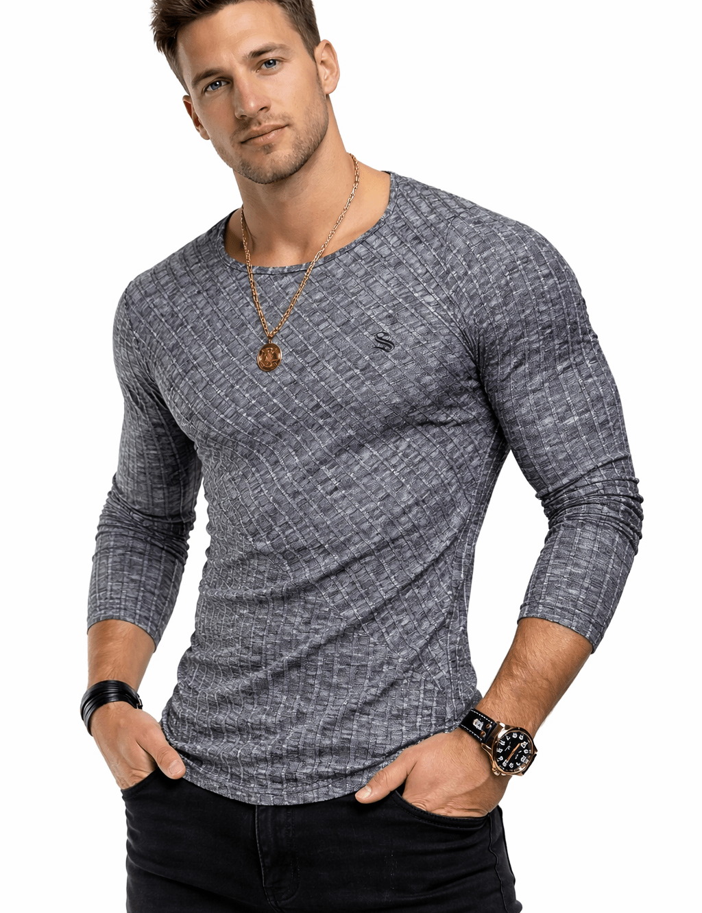 Kumizko - Long Sleeve Shirt for Men - Sarman Fashion - Wholesale Clothing Fashion Brand for Men from Canada