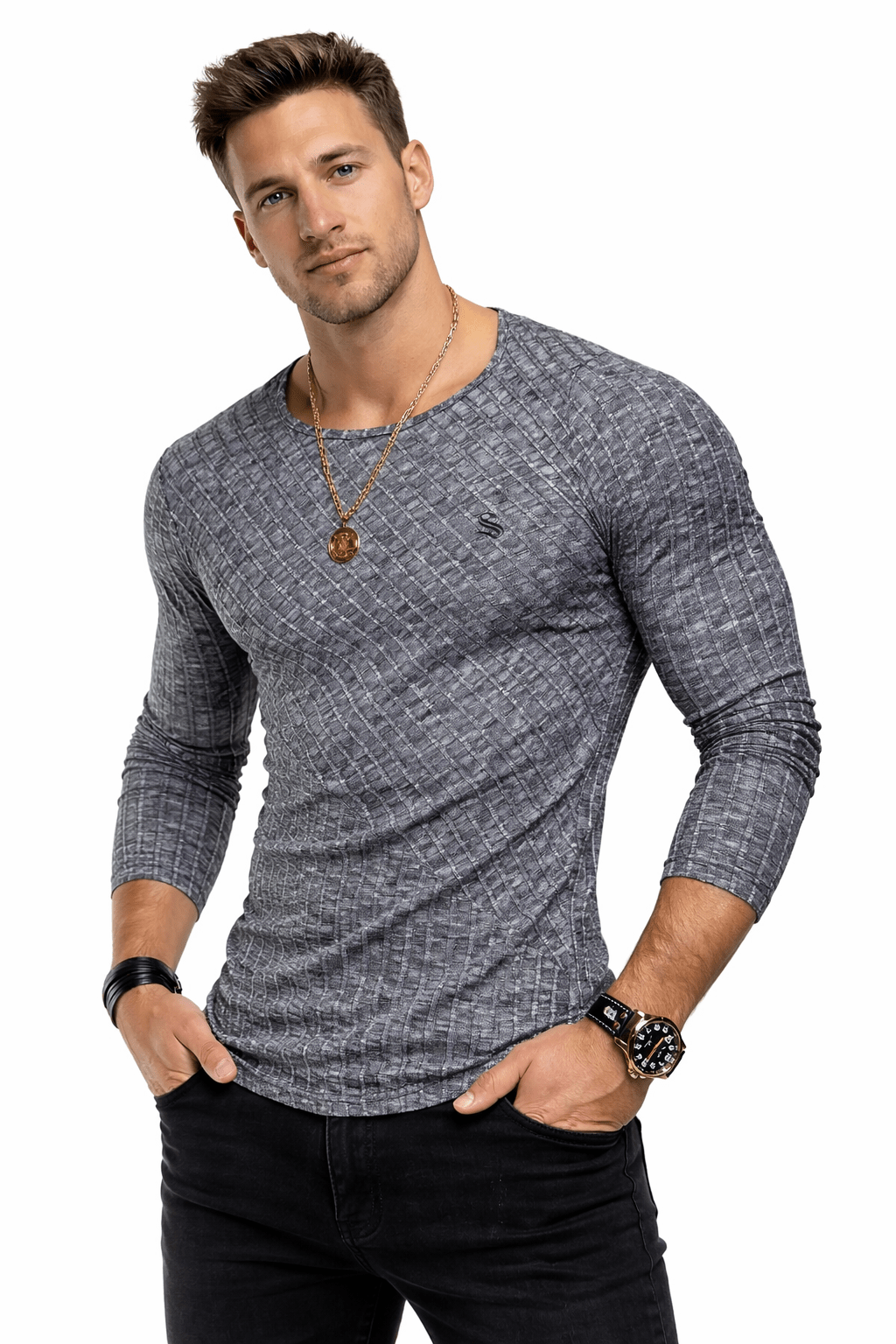 Kumizko - Long Sleeve Shirt for Men - Sarman Fashion - Wholesale Clothing Fashion Brand for Men from Canada