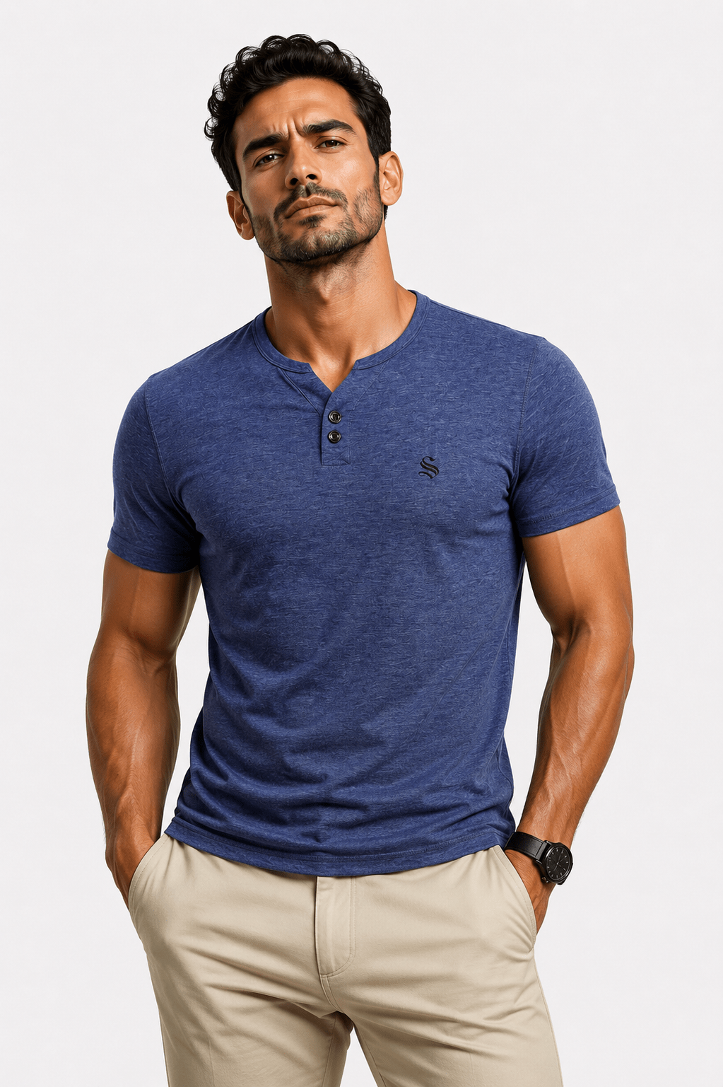 Kupalok - V - Neck T-Shirt for Men - Sarman Fashion - Wholesale Clothing Fashion Brand for Men from Canada