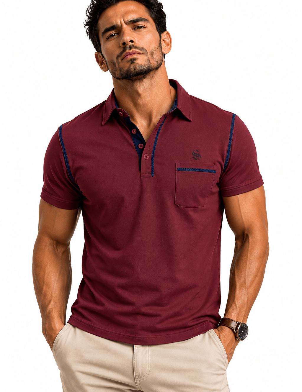 Kusfoc - Polo Shirt for Men - Sarman Fashion - Wholesale Clothing Fashion Brand for Men from Canada