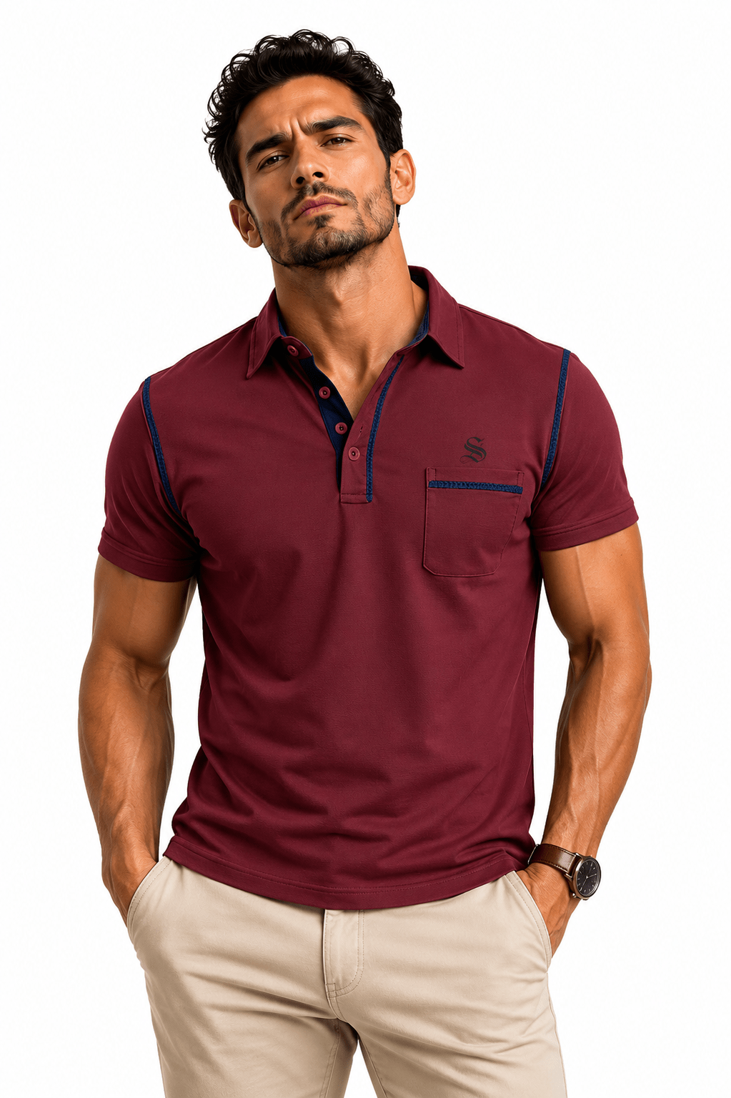 Kusfoc - Polo Shirt for Men - Sarman Fashion - Wholesale Clothing Fashion Brand for Men from Canada