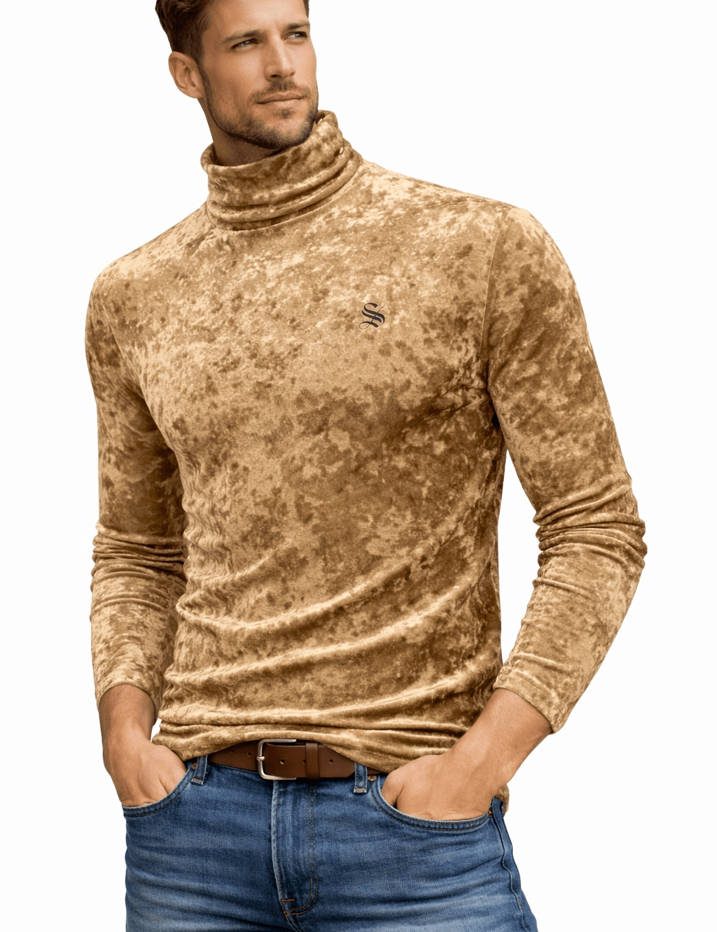 Kvn 12 - High Neck Sweater for Men - Sarman Fashion - Wholesale Clothing Fashion Brand for Men from Canada